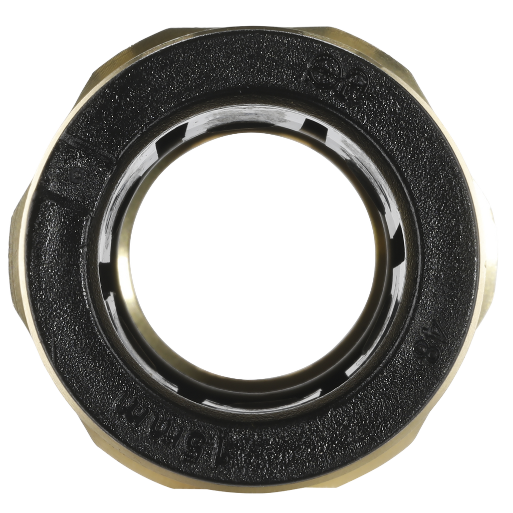 John Guest® Brass Straight Adaptor 15mm x 1/2"BSPT