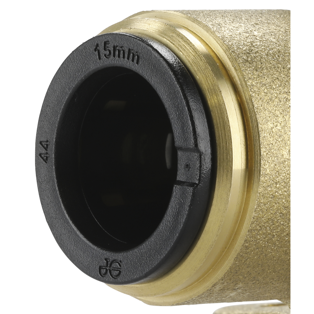 John Guest® Brass Wingback Elbow 15mm x 1/2"BSP