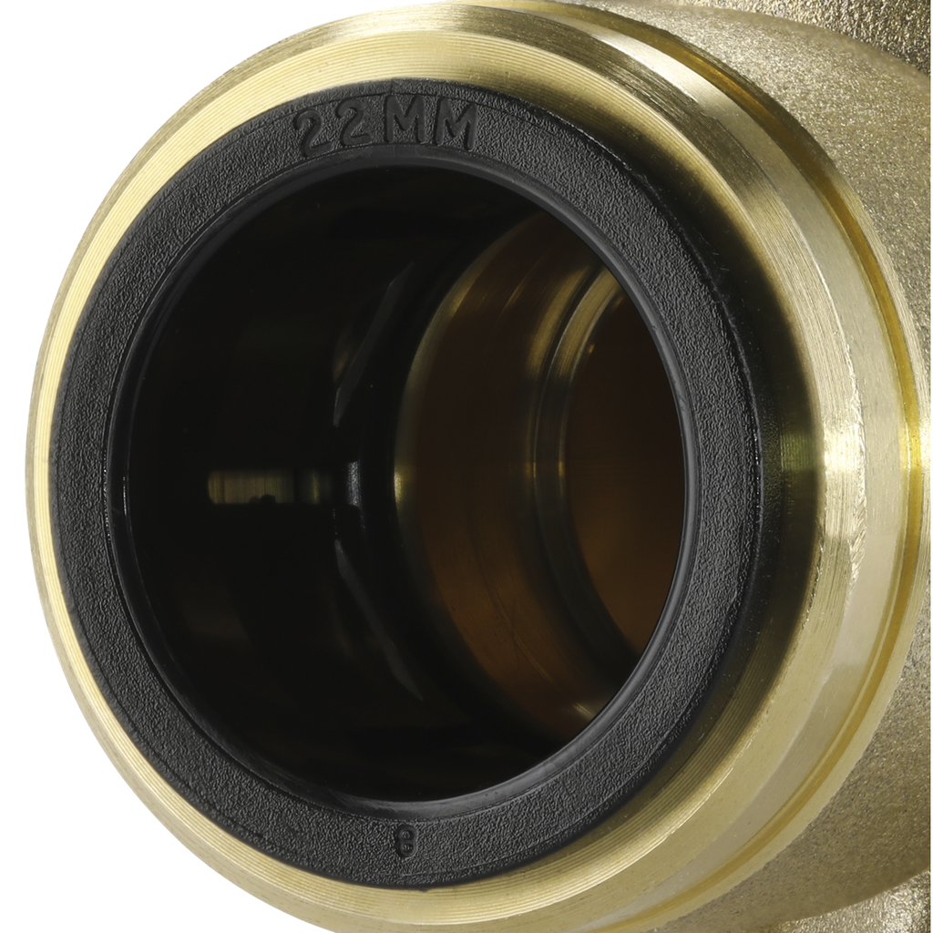 John Guest® Brass Wingback Elbow 22mm x 3/4"BSP
