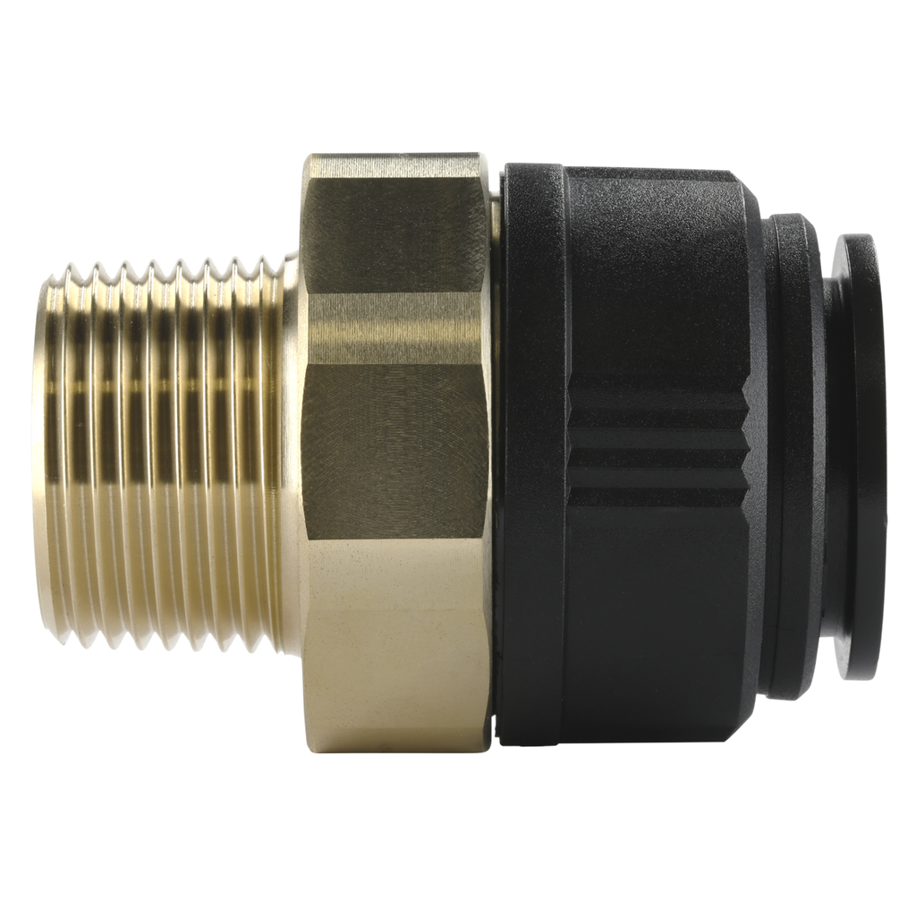 John Guest® Brass Straight Adaptor 28mm x 1"BSPT