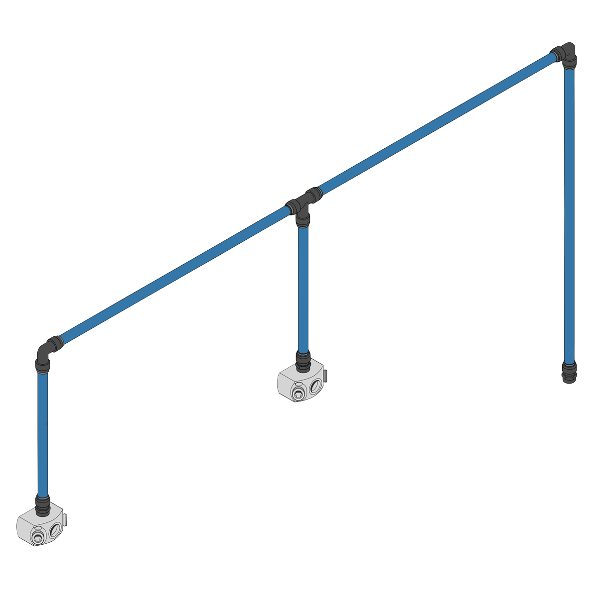 John Guest® 12m 2-Drop Air Supply System Kit