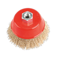 100mm Brassed Steel Crimped Wire Cup Brush M14 x 2mm
