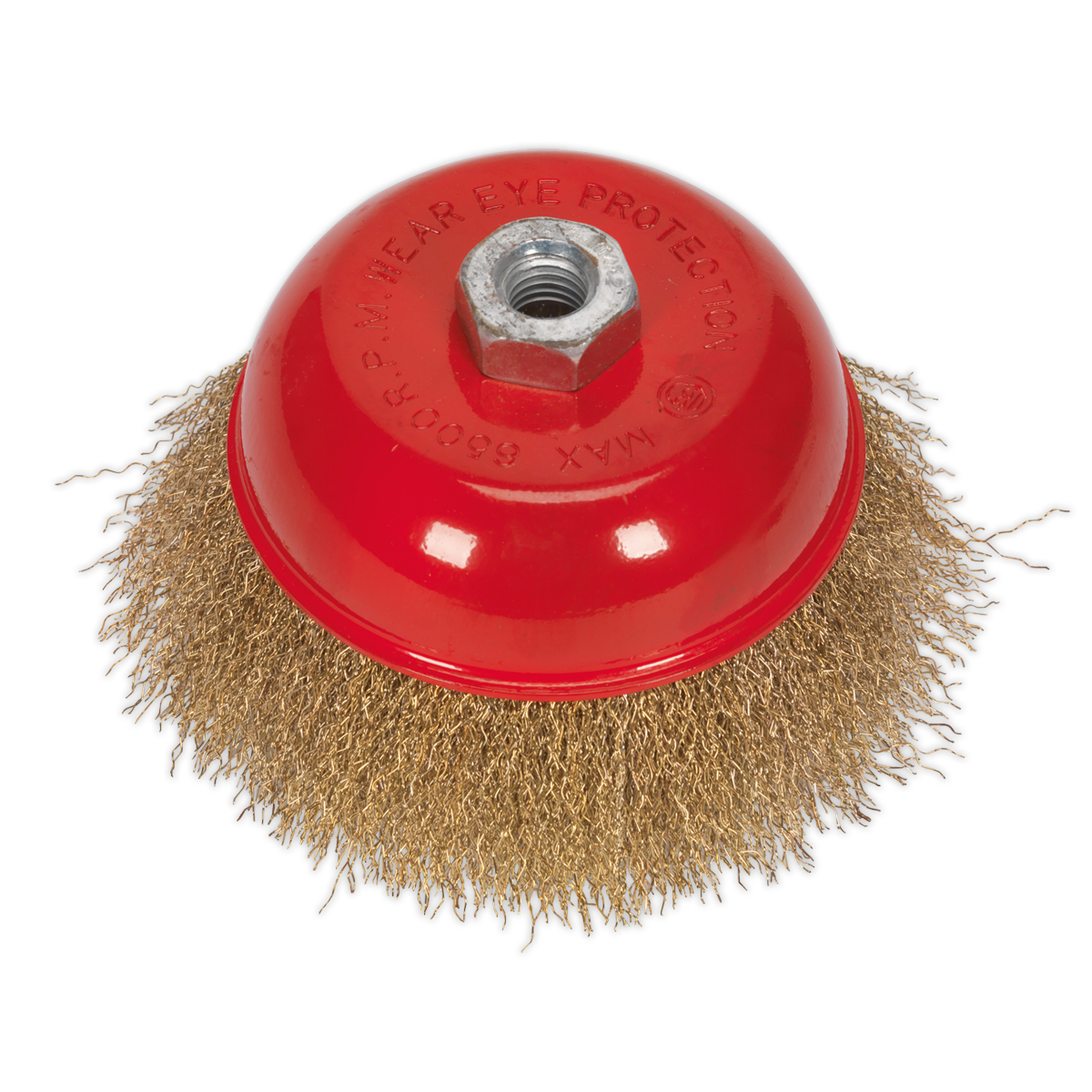 125mm Brassed Steel Crimped Wire Cup Brush M14 x 2mm