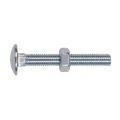 Zinc Plated Coach Bolt & Nut M10 x 75mm, DIN 603 - Pack of 5