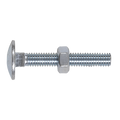Zinc Plated Coach Bolt & Nut M6 x 40mm, DIN 603 - Pack of 10