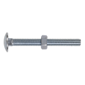 Zinc Plated Coach Bolt & Nut M8 x 75mm, DIN 603 - Pack of 50