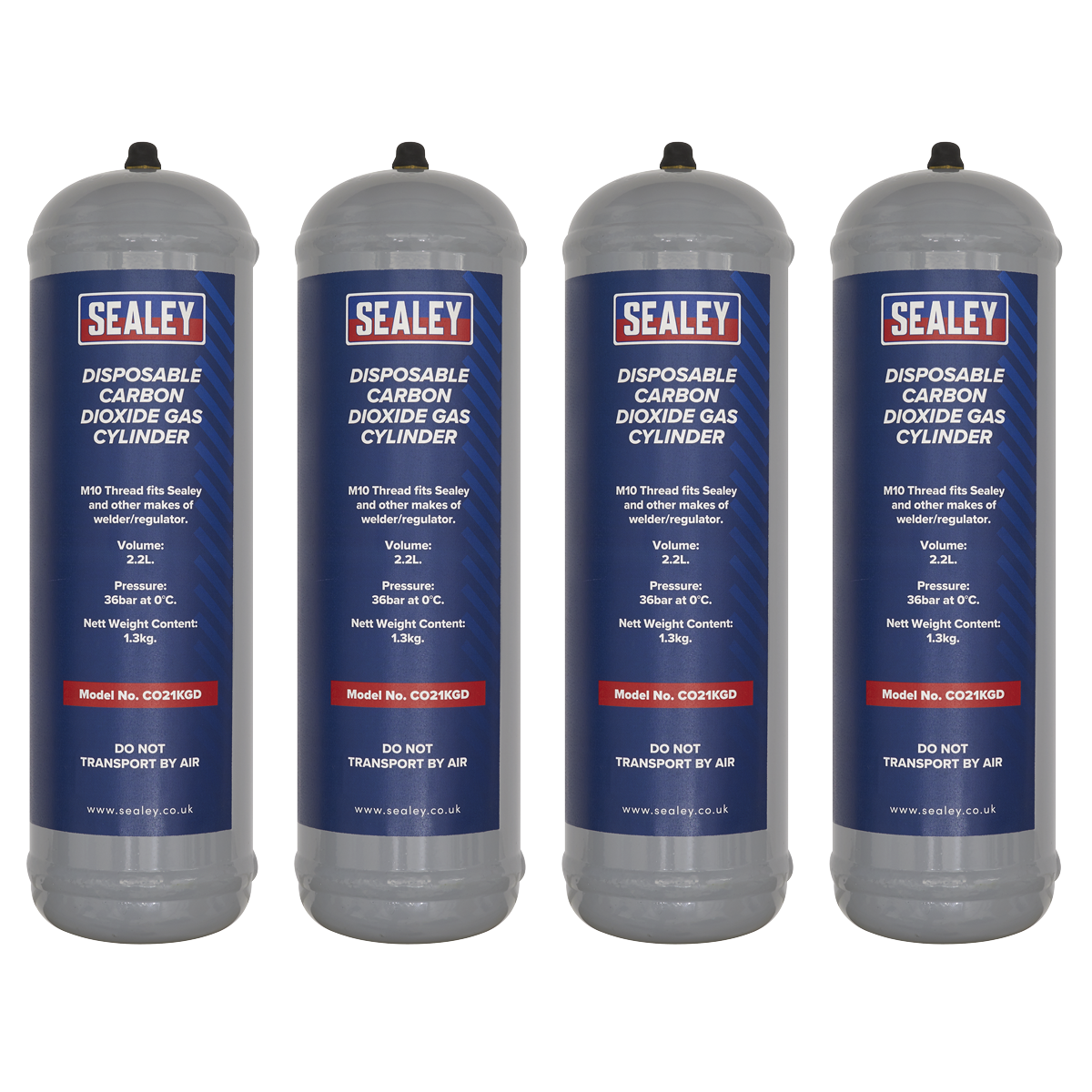 Disposable Carbon Dioxide Gas Cylinder 1.3kg - Pack of 4