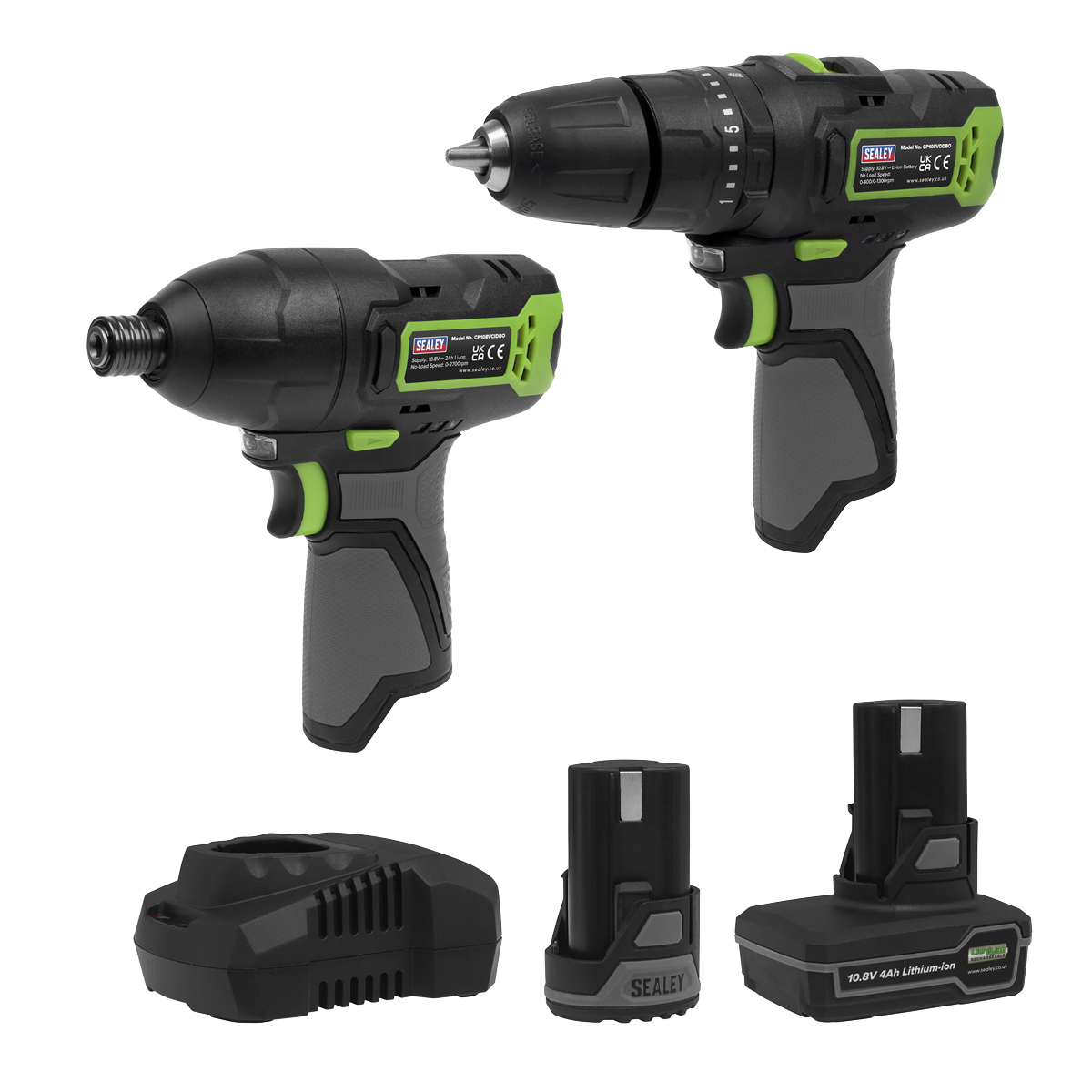 2 x SV10.8 Series Power Tool Kit 10.8V - 2 Batteries & Euro Plug