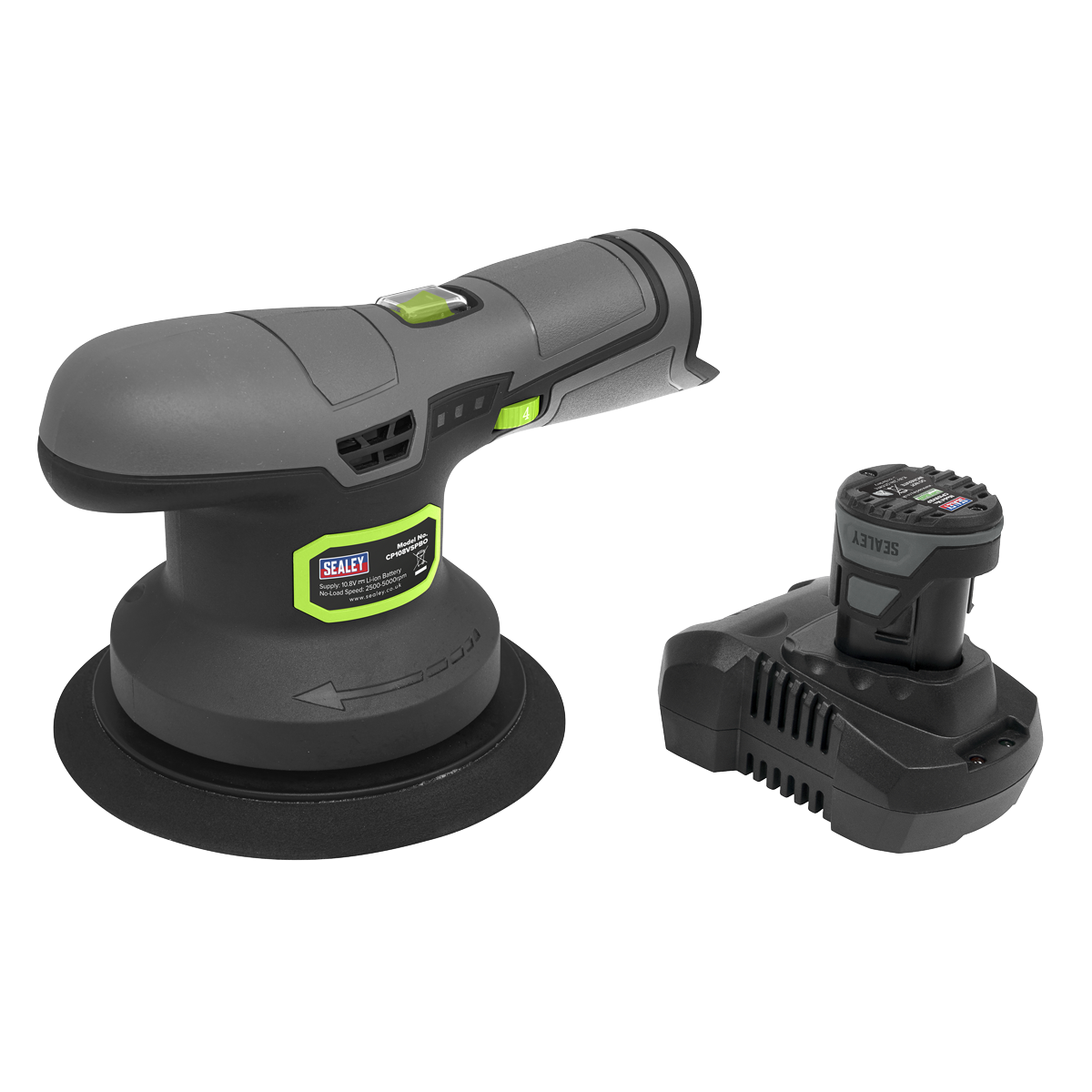 Sealey CP108VSP SV10.8 Series Cordless Dual Action Sander Polisher Kit 10.8V, 150mm Diameter