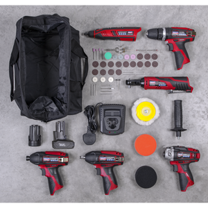 6 x SV12 Series Cordless Power Tool Kit 12V - 2 Batteries