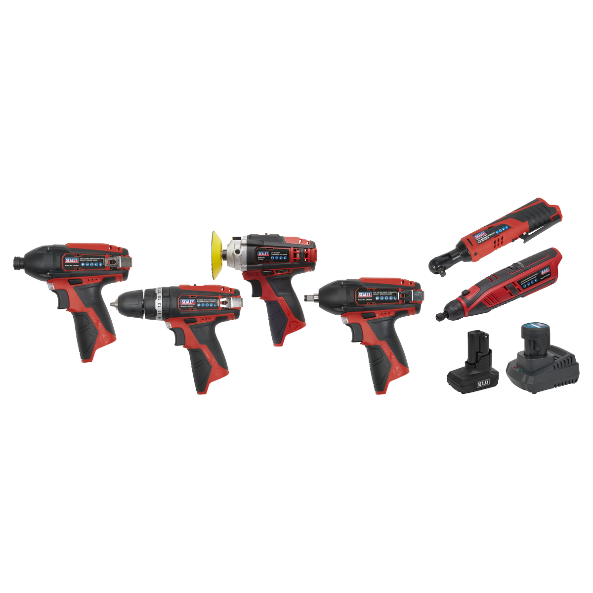 6 x SV12 Series Cordless Power Tool Kit 12V - 2 Batteries