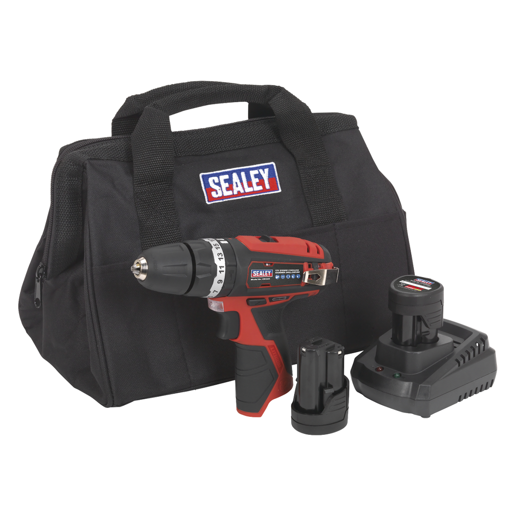 SV12 Series 10mm Cordless Combi Drill Kit 12V 2Ah - 2 Batter