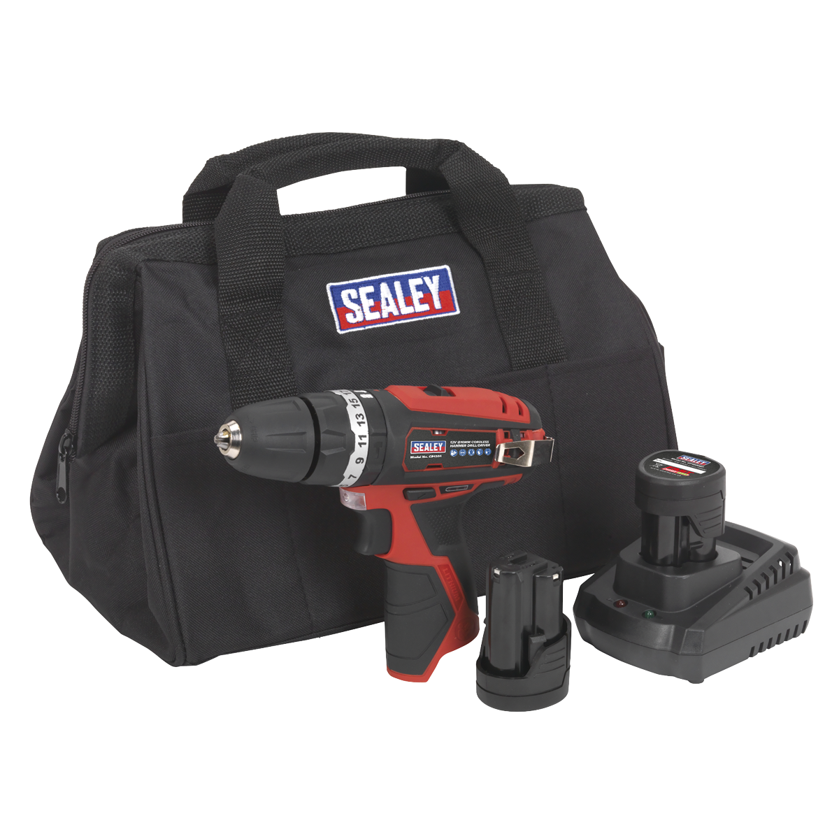 SV12 Series 10mm Cordless Combi Drill Kit 12V 2Ah - 2 Batter