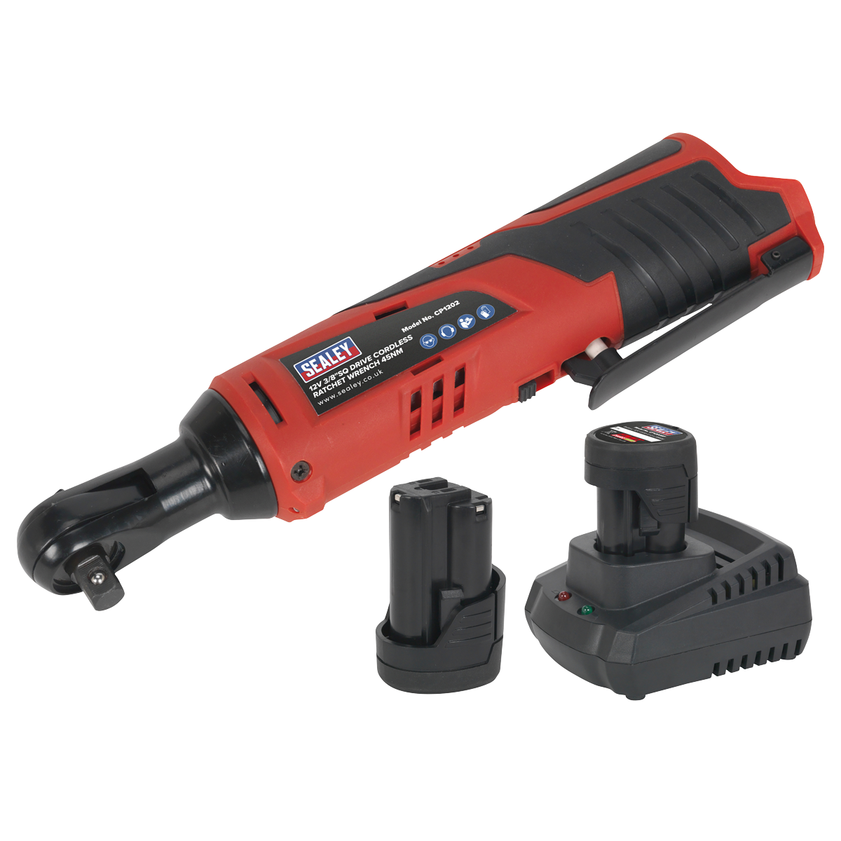 SV12 Series 3/8"Sq Drive Cordless Ratchet Wrench Kit 12V 2Ah - 2 Batteries