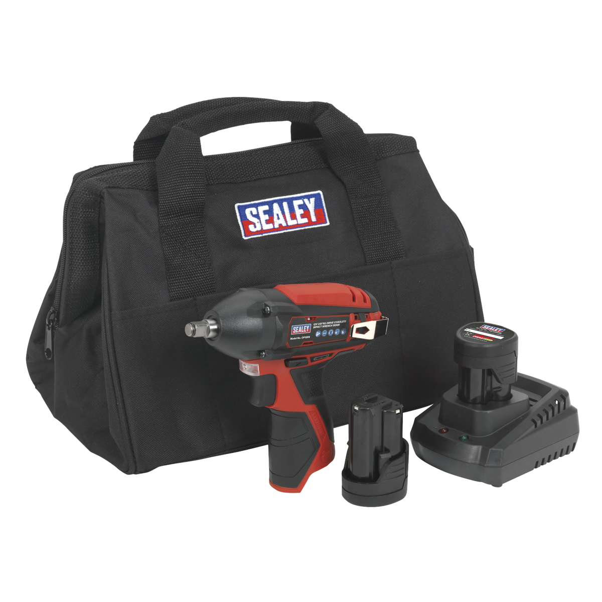 SV12 Series 3/8"Sq Drive Cordless Impact Wrench Kit 12V 2Ah - 2 Batteries