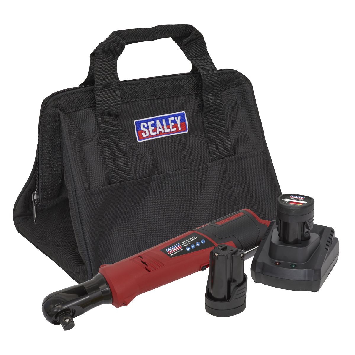 SV12 Series 1/2"Sq Drive Cordless Ratchet Wrench Kit 12V 2Ah - 2 Batteries