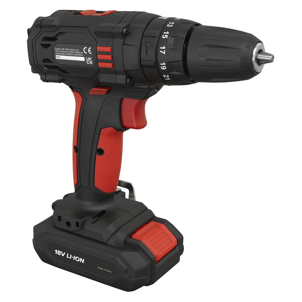 10mm Cordless Combi Drill 18V