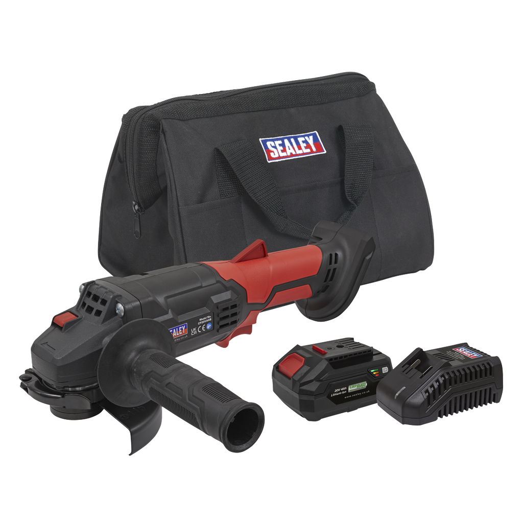 SV20 Series 115mm Cordless Angle Grinder Kit 20V 4Ah