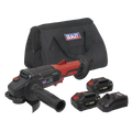 SV20 Series 115mm Cordless Angle Grinder Kit 20V 4Ah - 2 Bat
