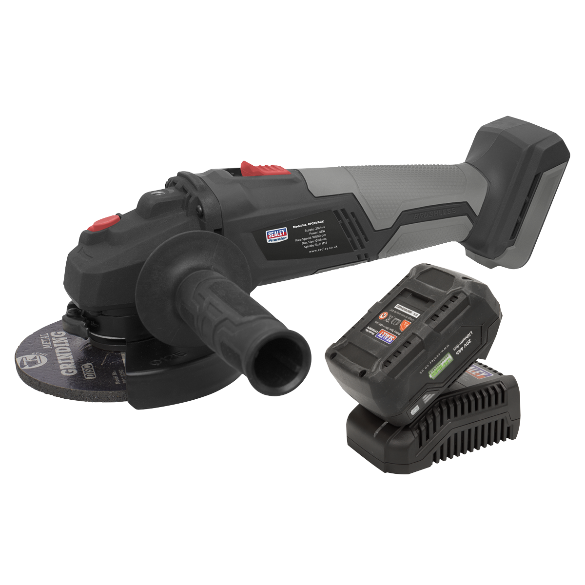Premier SV20 Series 115mm Brushless Cordless Angle Grinder K