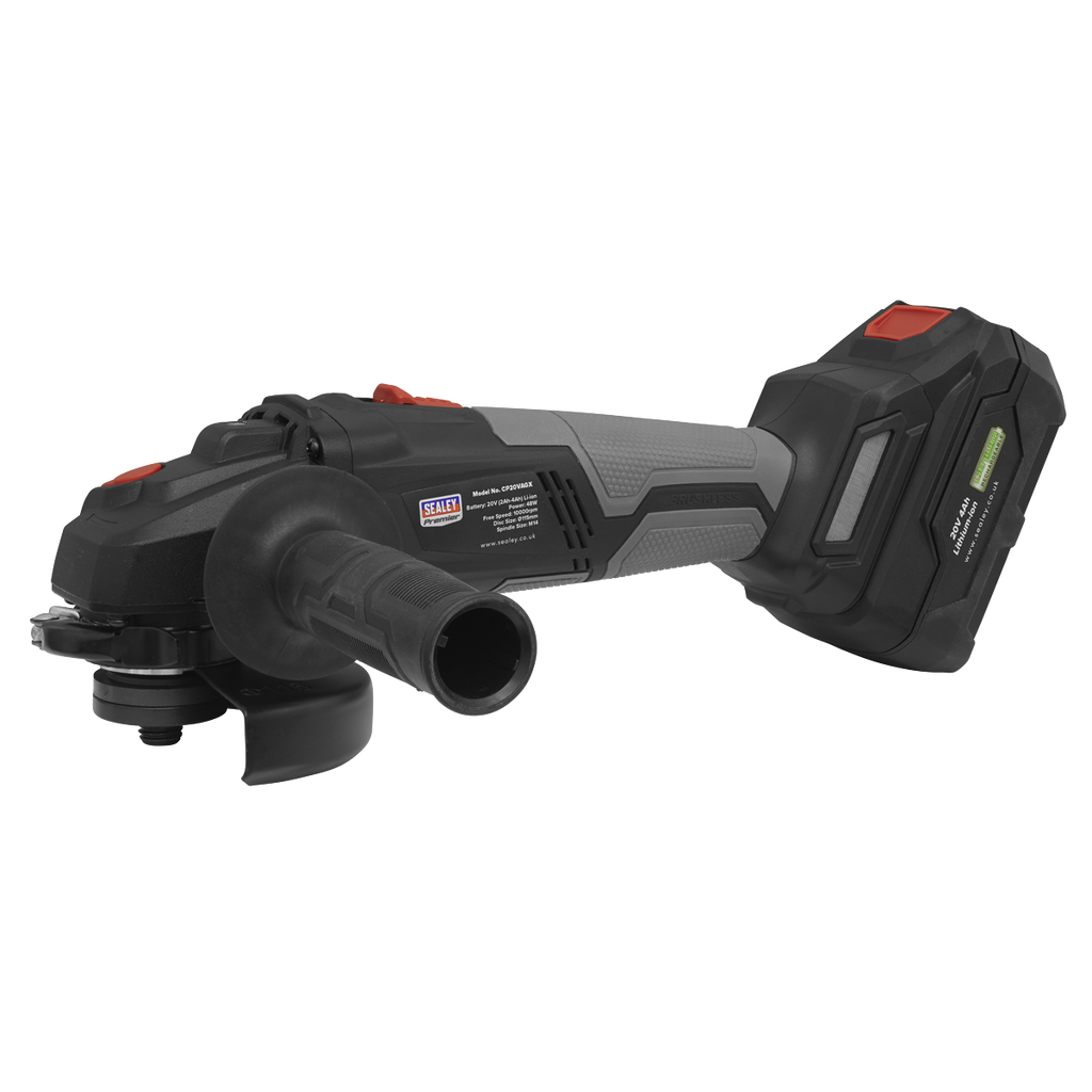 Premier SV20 Series 115mm Brushless Cordless Angle Grinder 2