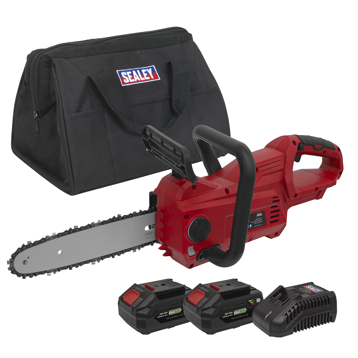 SV20 Series 25cm Cordless Chainsaw Kit 20V 4Ah - 2 Batteries