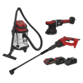 3 x SV20 Series Cordless Power Tool Car Valeting Kit 20V - 2 Batteries