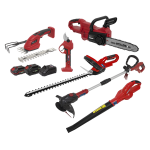 6 x SV20 Series Cordless Power Tool Gardening 20V Kit - 2 Batteries