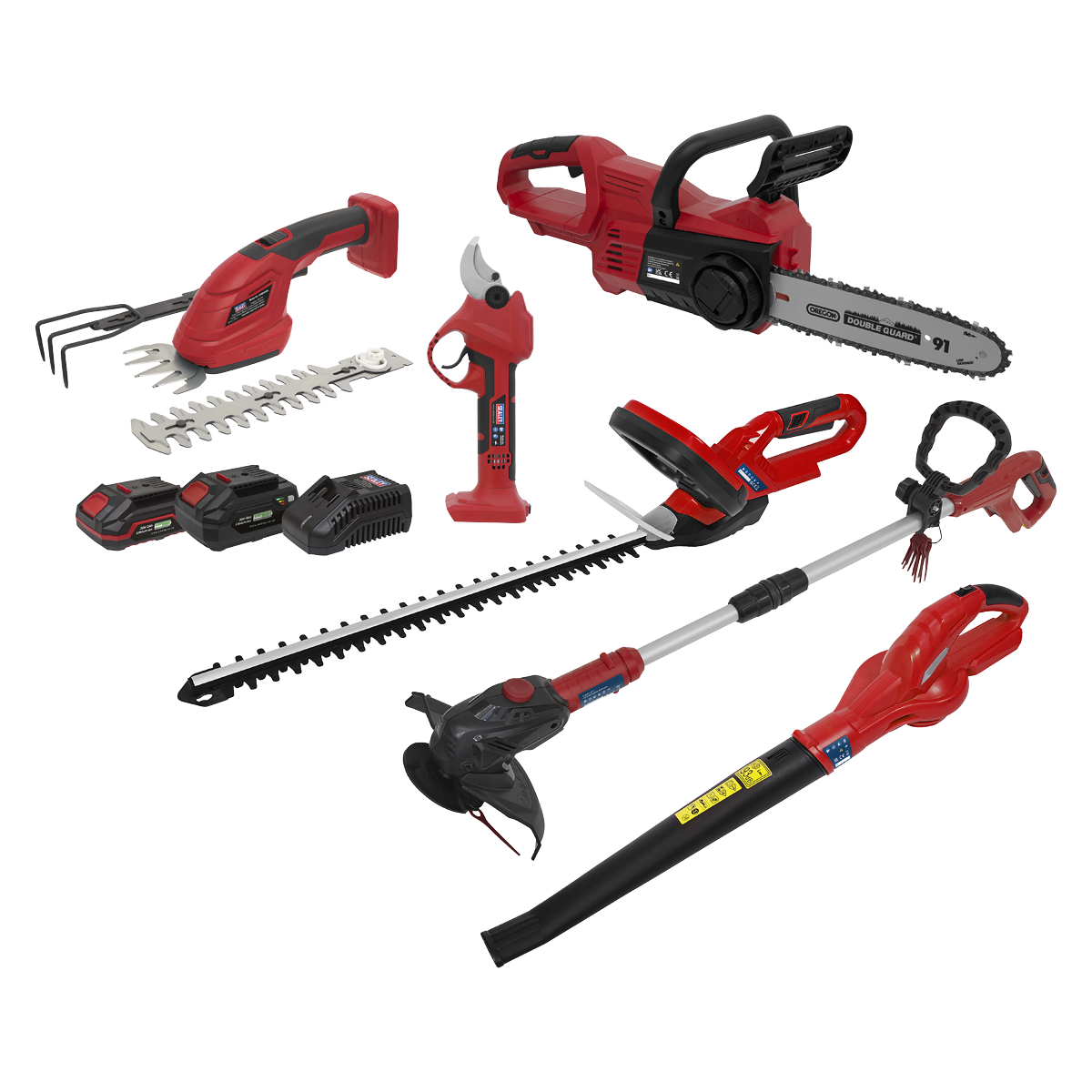 6 x SV20 Series Cordless Power Tool Gardening 20V Kit - 2 Batteries