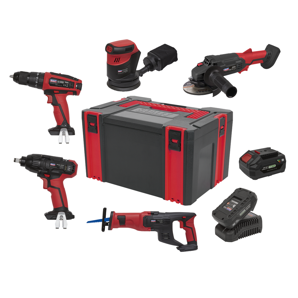 5 x SV20 Series Cordless Power Tool Kit 20V - 2 Batteries