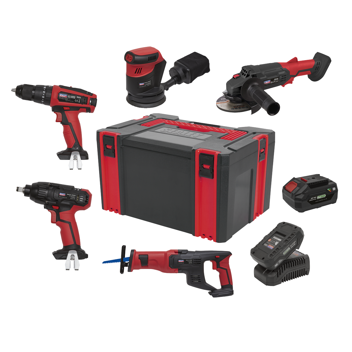 5 x SV20 Series Cordless Power Tool Kit 20V - 2 Batteries