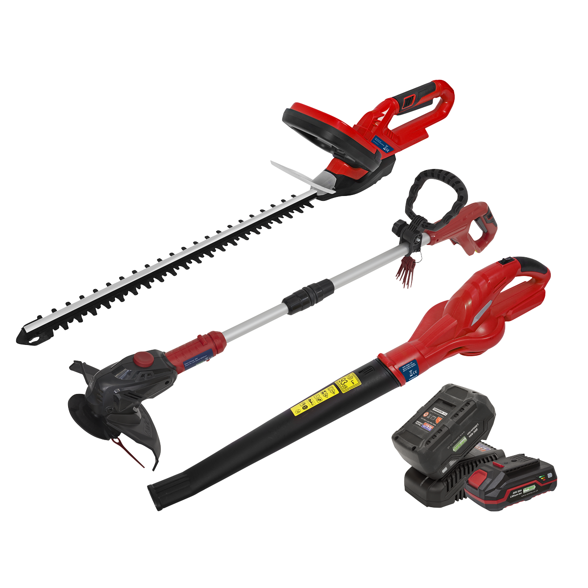 3 x SV20 Series Cordless Garden Power Tool Kit 20V - 2 Batteries