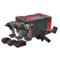 Premier 4 x SV20 Series Cordless Brushless Power Tool Kit 20V Euro Plug - 2 Batteries