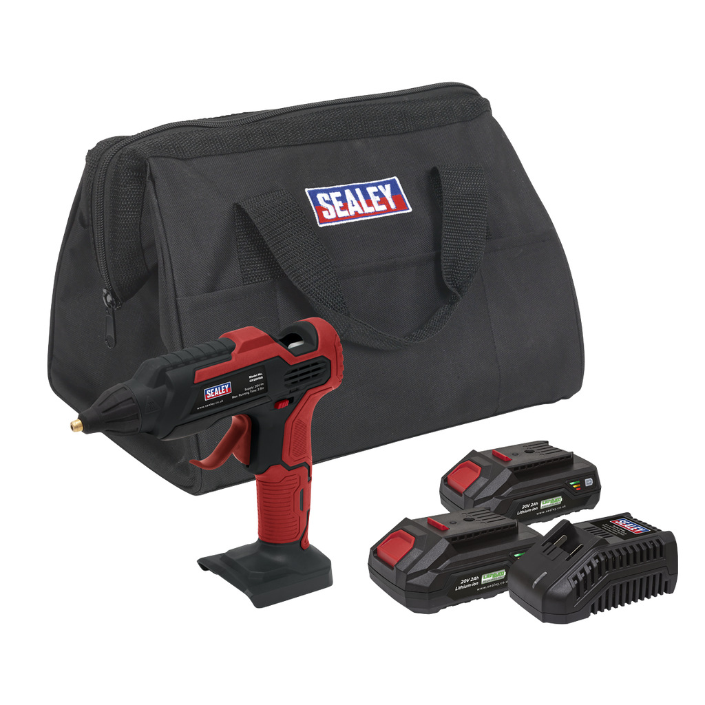 SV20 Series Cordless Glue Gun Kit 20V 2Ah - 2 Batteries