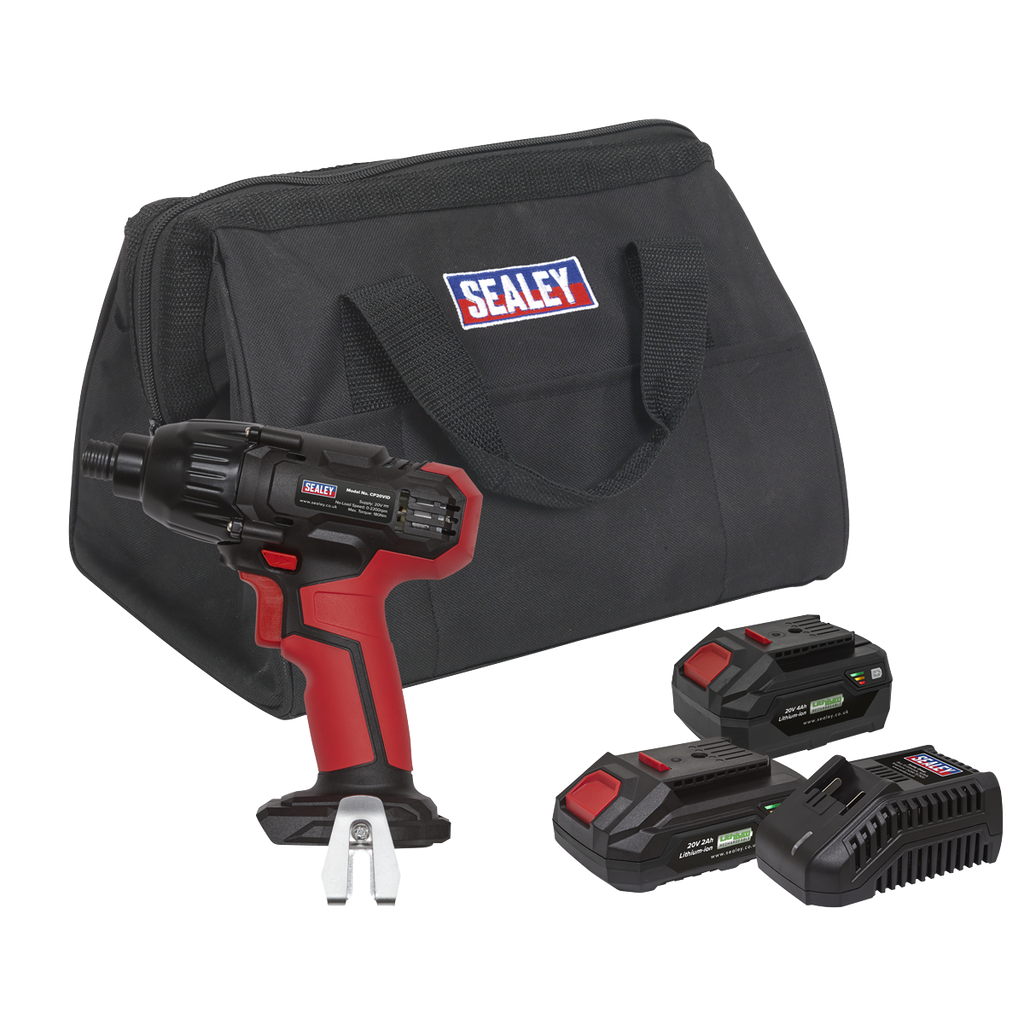 SV20 Series 1/4"Hex Drive Cordless Impact Driver 20V - 2 Bat