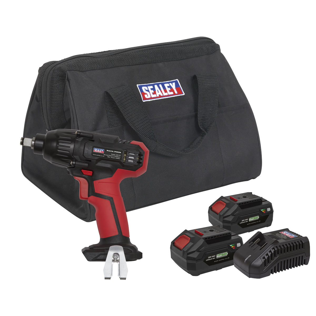 SV20 Series 1/2"Sq Drive Impact Wrench Kit 20V 4Ah - 2 Batteries