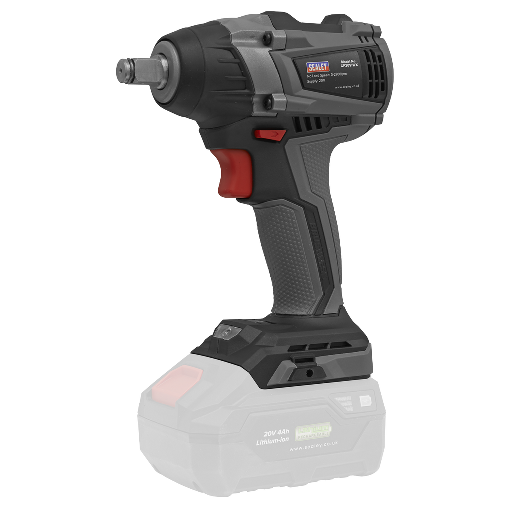 Premier SV20 Series 1/2"Sq Drive Brushless Cordless Impact Wrench Kit 20V 4Ah - 2 Batteries