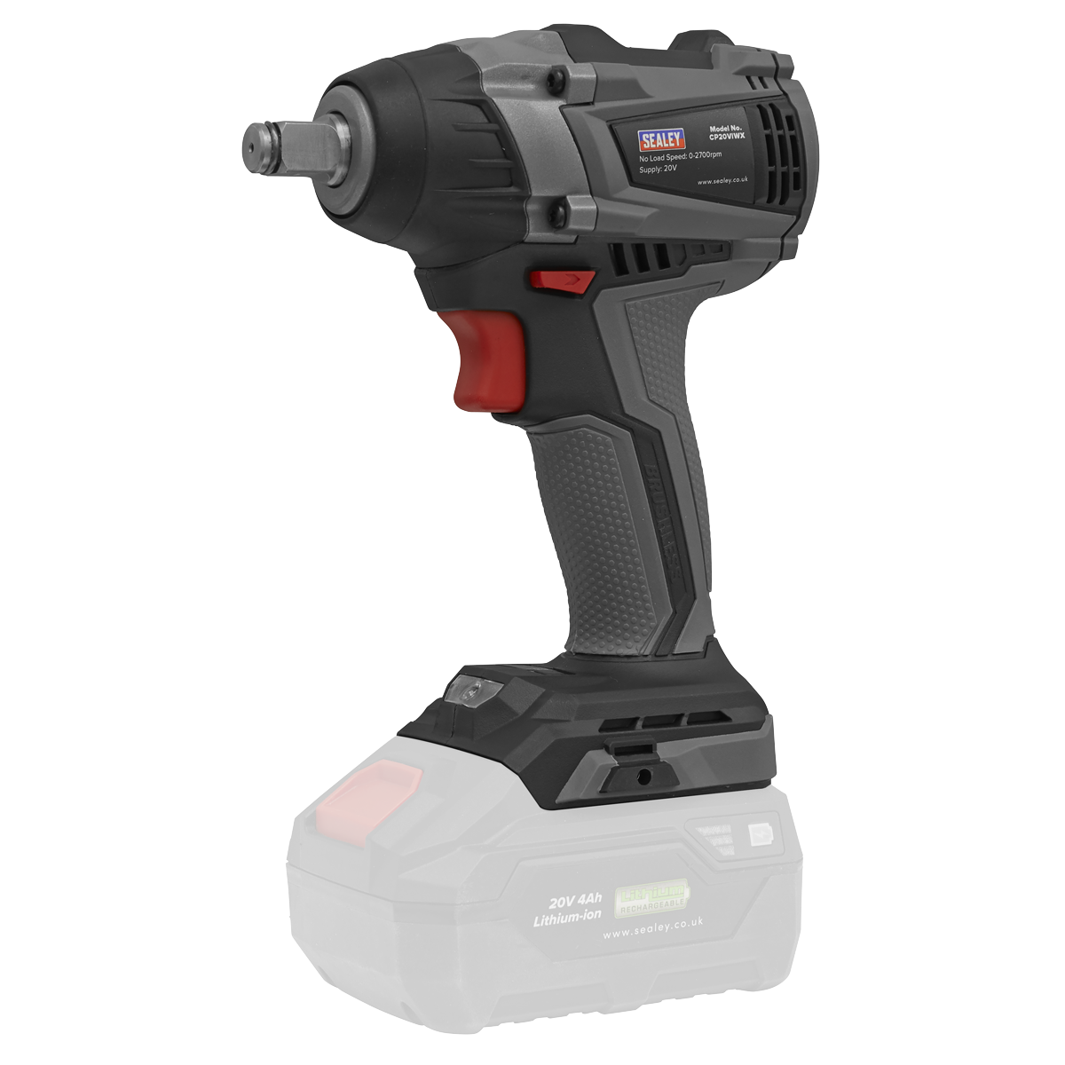 Premier SV20 Series 1/2"Sq Drive Brushless Cordless Impact Wrench Kit 20V 4Ah - 2 Batteries