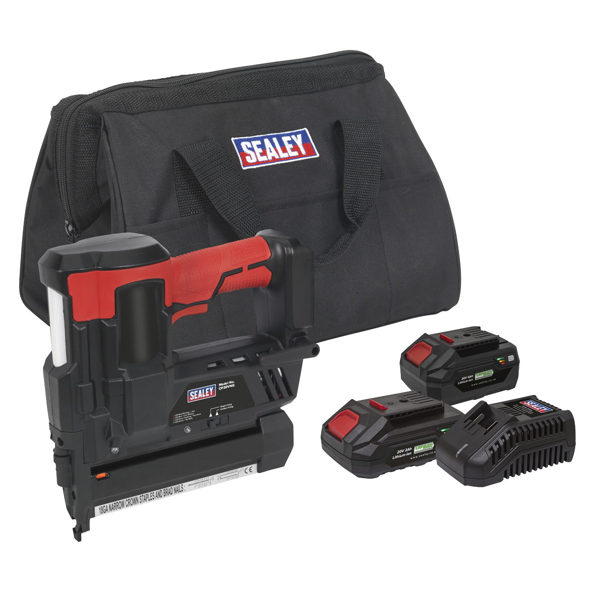SV20 Series Cordless Nail/Staple Gun Kit 18G 20V - 2 Batteri