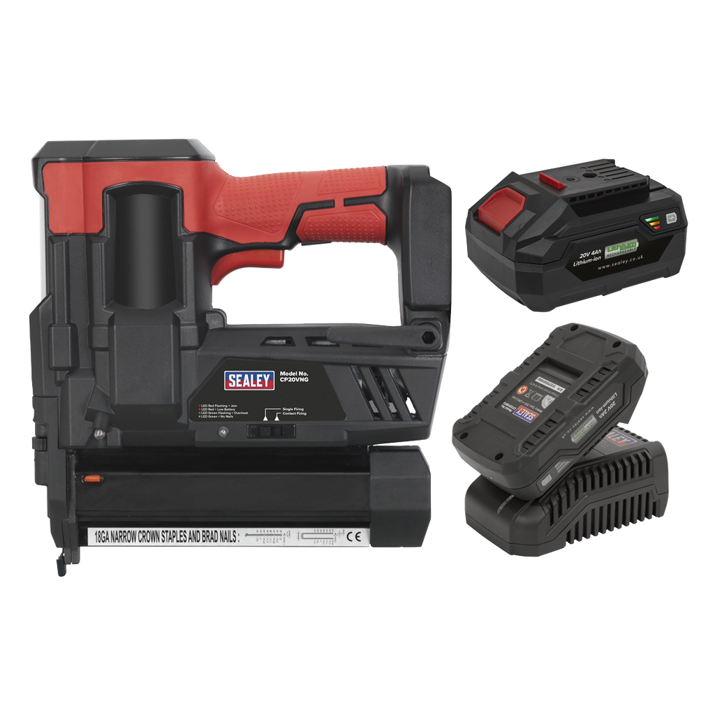 SV20 Series Cordless Nail/Staple Gun Kit 18G 20V - 2 Batteri