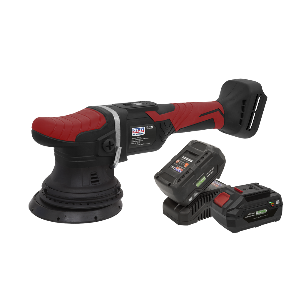 Premier SV20 Series 125mm Cordless Orbital Polisher Kit 20V 4Ah - 2 Batteries