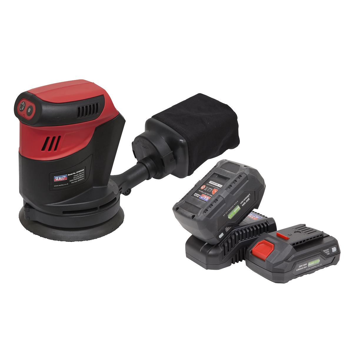 SV20 Series 125mm Cordless Orbital Palm Sander Kit 20V - 2 B