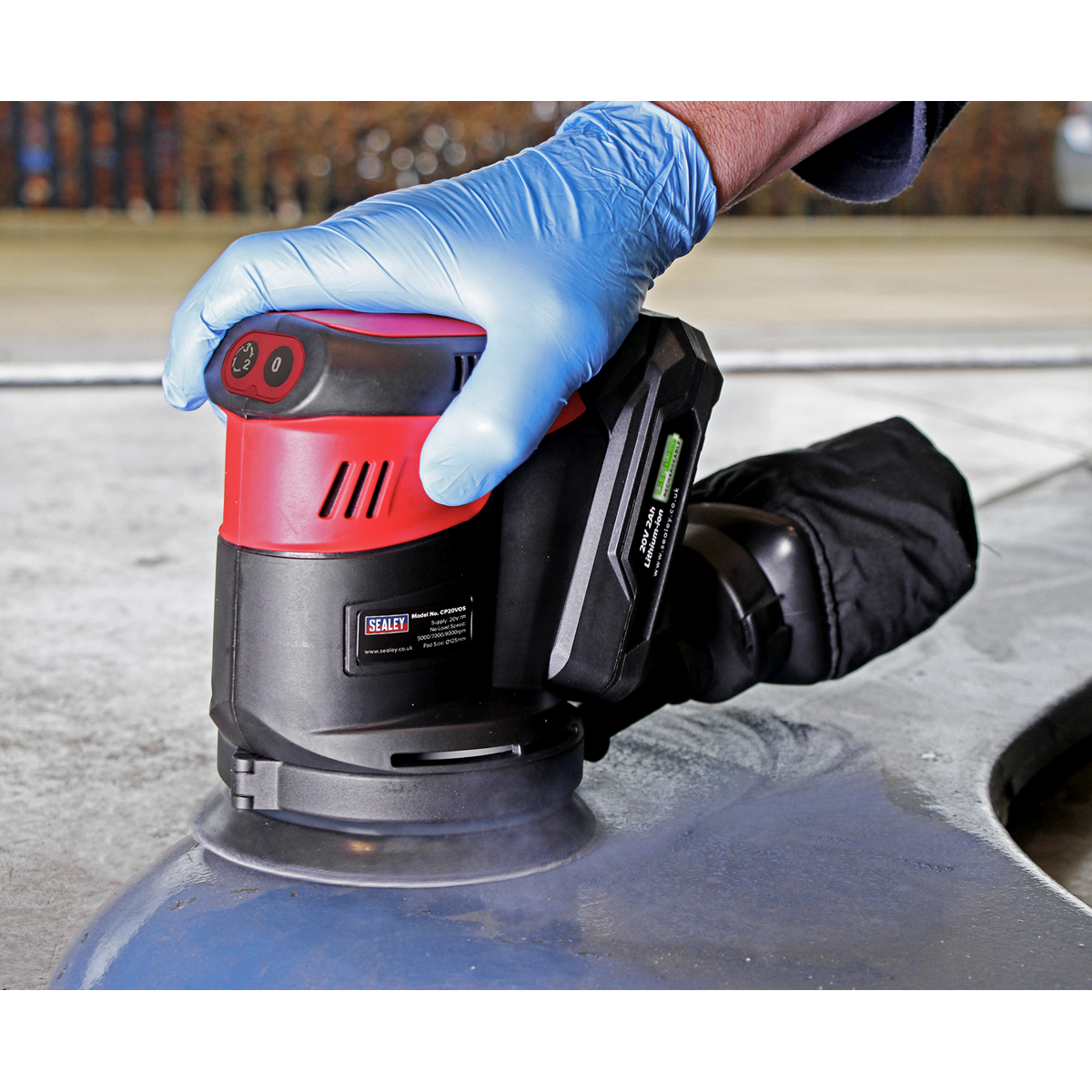 SV20 Series 125mm Cordless Orbital Palm Sander 20V 2Ah