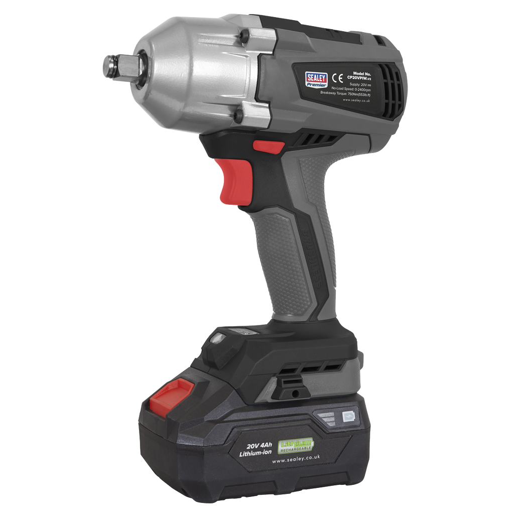Premier SV20 Series 1/2"Sq Drive Brushless Cordless Impact W