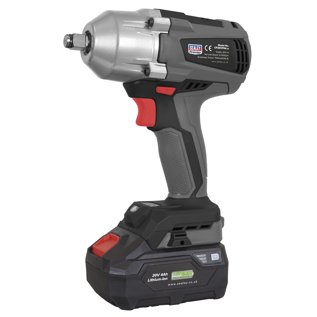 Premier SV20 Series 1/2"Sq Drive Brushless Cordless Impact W