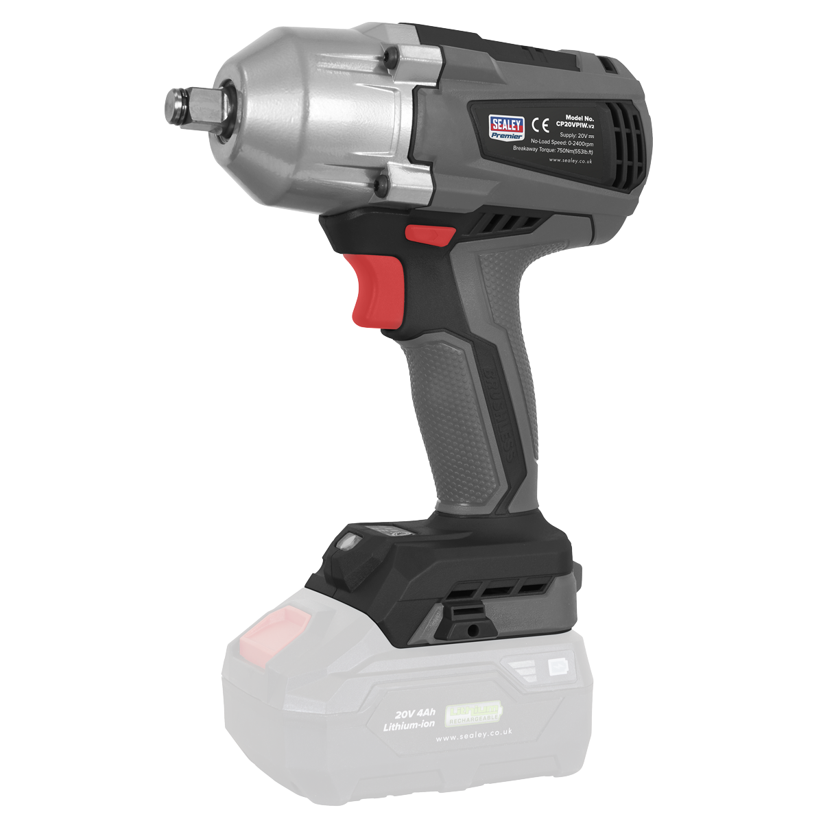 Premier SV20 Series 1/2"Sq Drive Brushless Cordless Impact Wrench 20V - Body Only