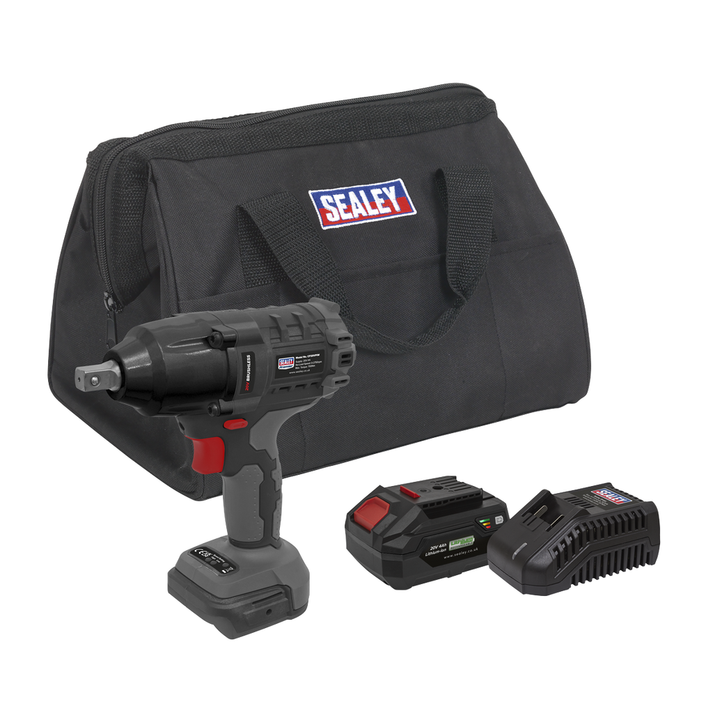 Premier SV20 Series 1/2"Sq Drive Brushless Cordless Impact W