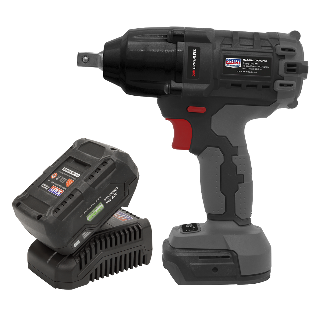 Premier SV20 Series 1/2"Sq Drive Brushless Cordless Impact W