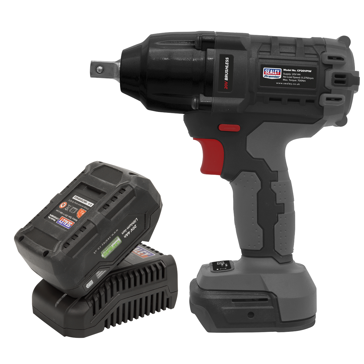 Premier SV20 Series 1/2"Sq Drive Brushless Cordless Impact W
