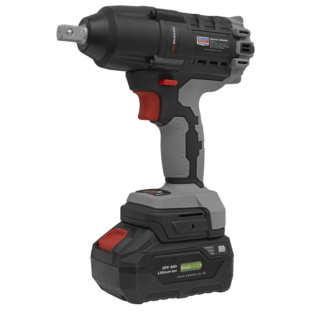 Premier SV20 Series 1/2"Sq Drive Brushless Cordless Impact W